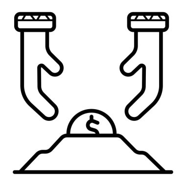 Yatırım simgesi, vektör illüstrasyonu