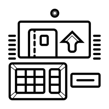 ATM kutsal kişilerin resmi, vektör çizim