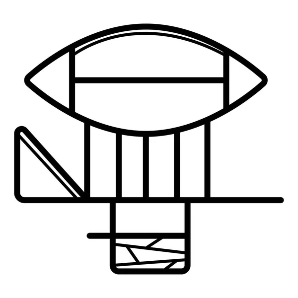 Luftschiff Zeppelin Ikone Vektor Illustration — Stockvektor