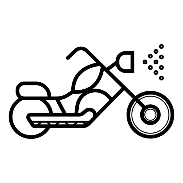Moto Moto Icono Línea Bicicleta — Vector de stock