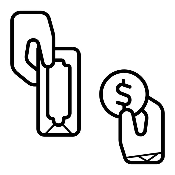 Icon Vektor Illustration Für Geldüberweisungen — Stockvektor