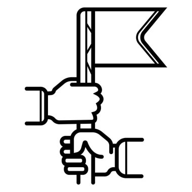 Uluslararası el sıkışma simge vektör çizim