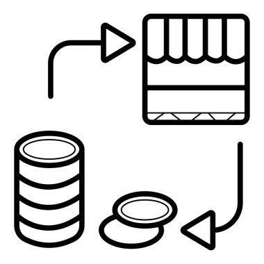 Vektör simgesi, online ödeme satın 