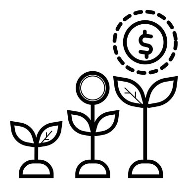 Büyüme kutsal kişilerin resmi, vektör çizim