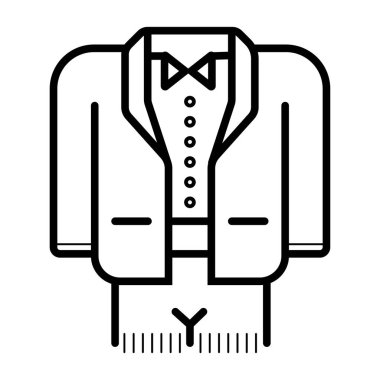 Takım elbise kutsal kişilerin resmi, vektör çizim