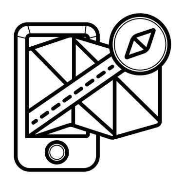 GPS, navigasyon seyahat vektör simgesi