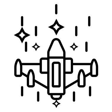 Jet avcı uçağı simge vektör çizim