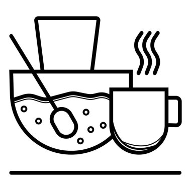 Kahvaltı kutsal kişilerin resmi, vektör çizim