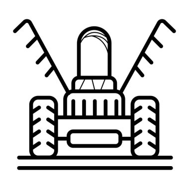 Traktör kutsal kişilerin resmi, vektör çizim