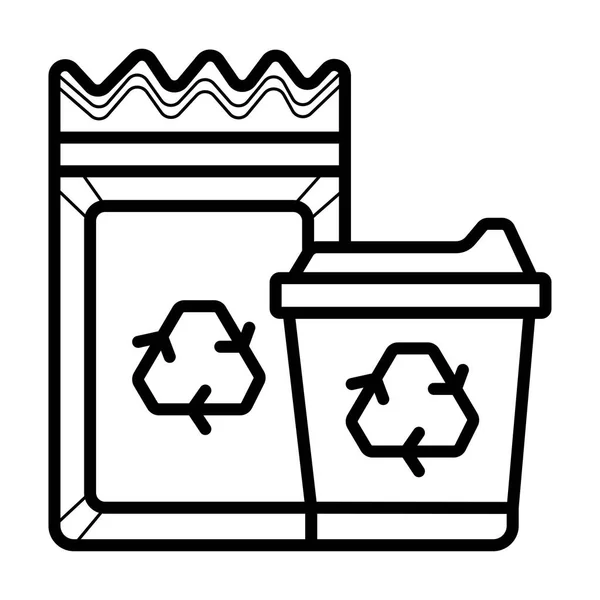 Ícone Reciclagem Ilustração Vetorial —  Vetores de Stock