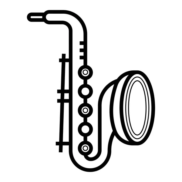 Saxophon Ikone Vektorillustration — Stockvektor