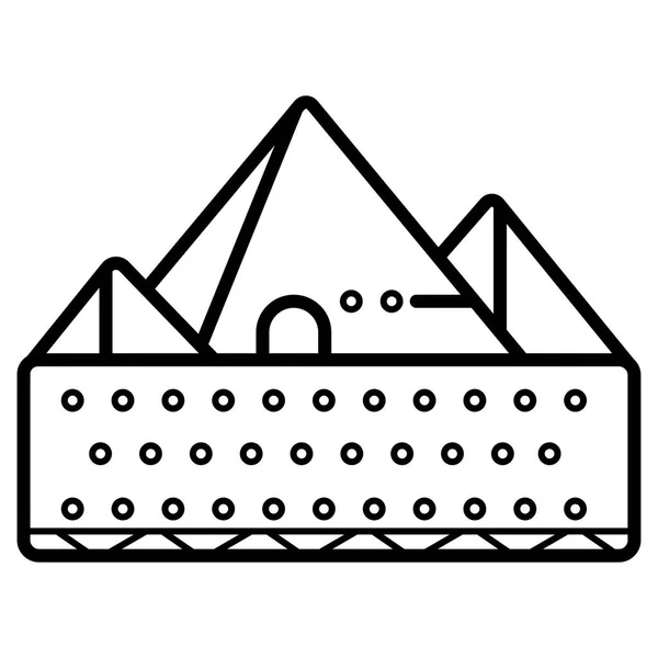 Pyramida Ikona Vektor Trojúhelníky Egypt — Stockový vektor