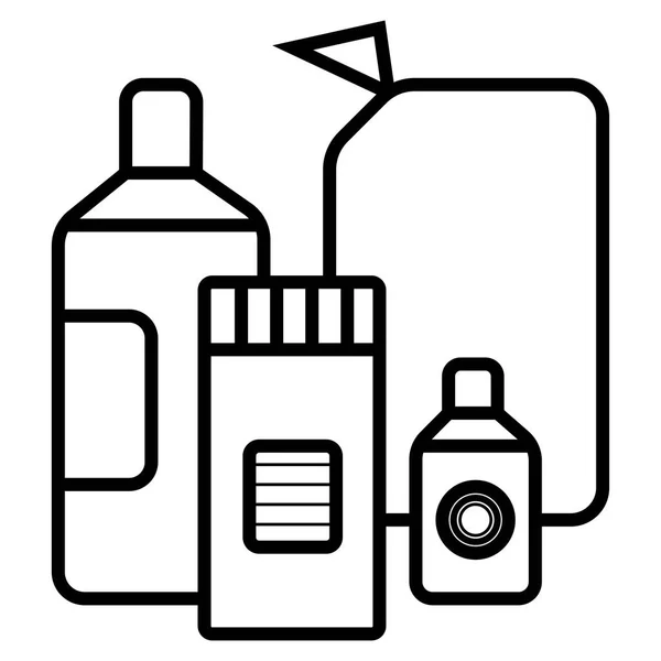 Symbolvektorillustration Für Waschmittelflaschen — Stockvektor