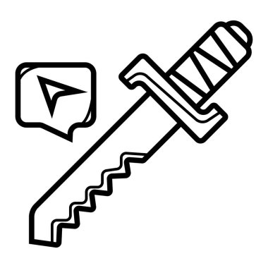 Askeri savaş bıçak simgesi