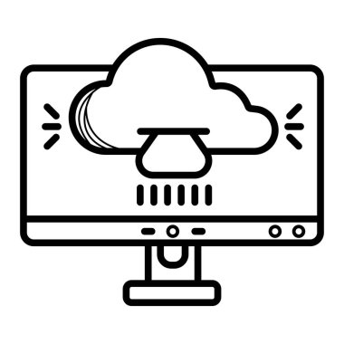 Bulut hesap yapmak teknoloji illüstrasyon 