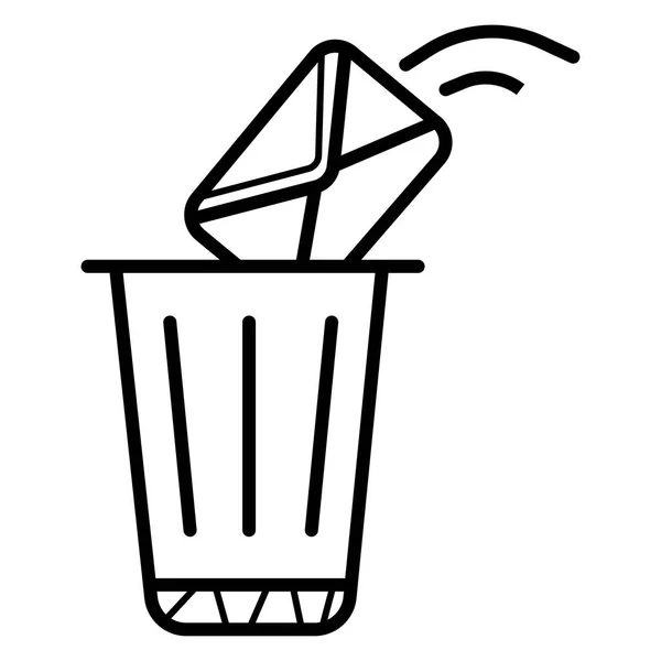 İleti simgesi. Zarf silme ve çöp Kutusu'na gönderme