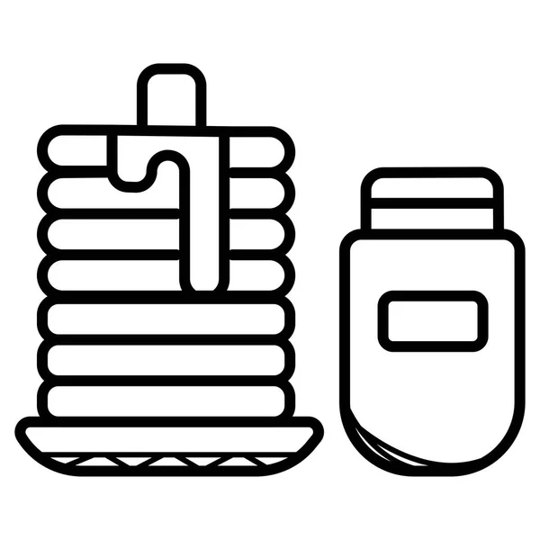Pfannkuchen Symbol Vektor Illustration — Stockvektor