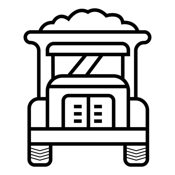Груз Иконкой Контура Песка — стоковый вектор