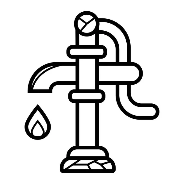 Water Pomp Goed Pictogram — Stockvector