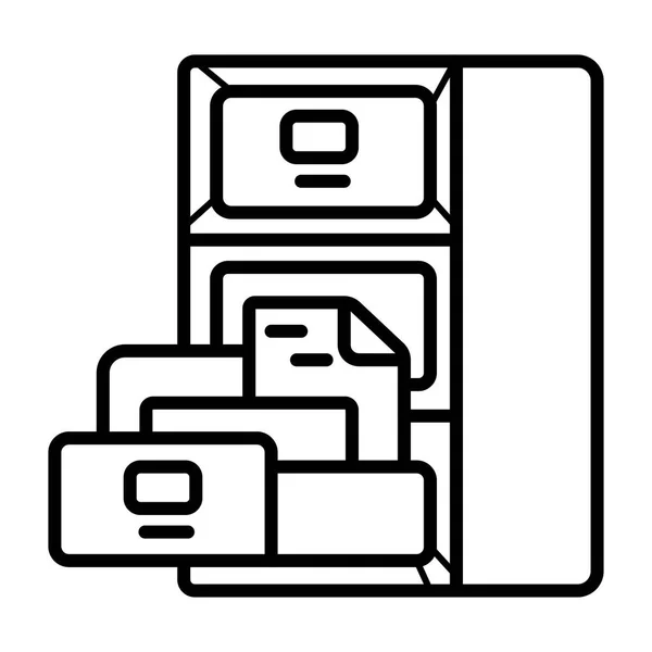 Büro Kleiderschrank Symbol Vektor Illustration — Stockvektor