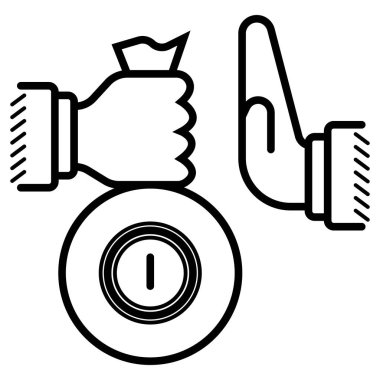 Bir rüşvet vektör çizim ret 