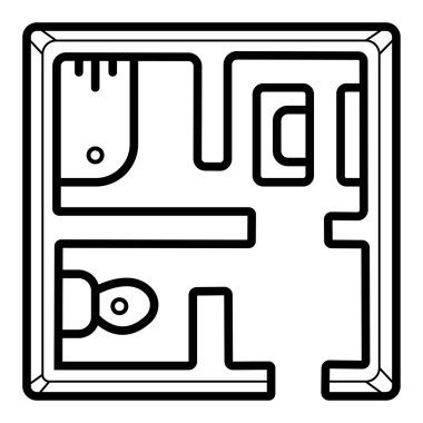 daire planı vektör simgesi