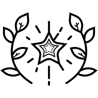 Kazanan çelenk simge vektör