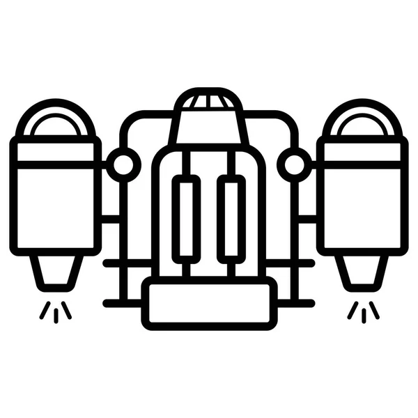 Jet Pack Icono Vector Ilustración — Vector de stock