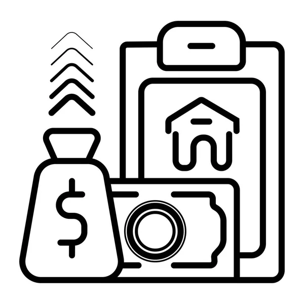 Ilustração Vetor Ícone Imobiliário — Vetor de Stock