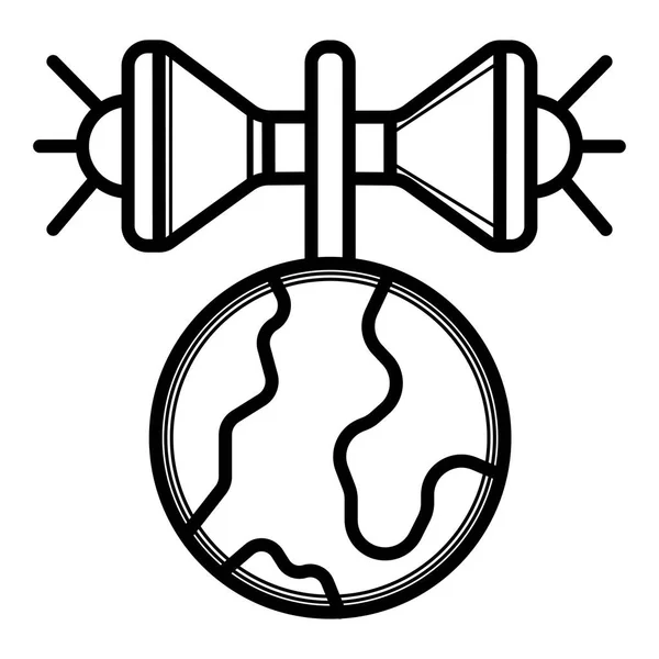 Globe Loudspeaker Icon Illustration — Stock Vector