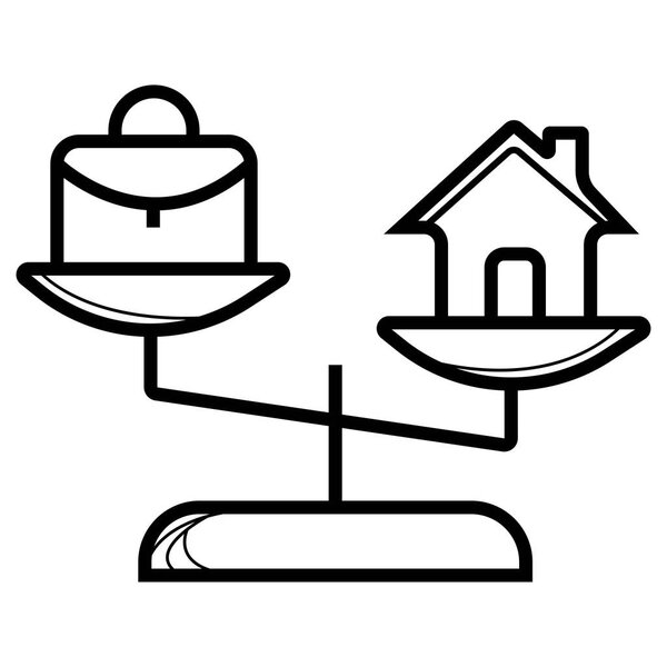 Work & Life balance illustration