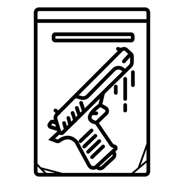 Πιστόλι Όπλο Εικονίδιο Ένα Περίστροφο Διάνυσμα — Διανυσματικό Αρχείο