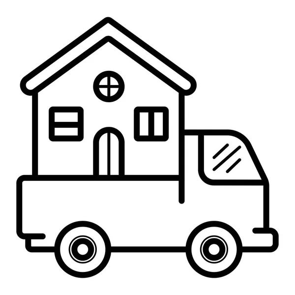 Mover Icono Vector Casa — Vector de stock