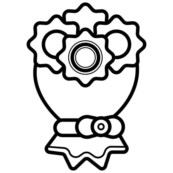 花束のアイコン ベクトル図 — ストックベクタ