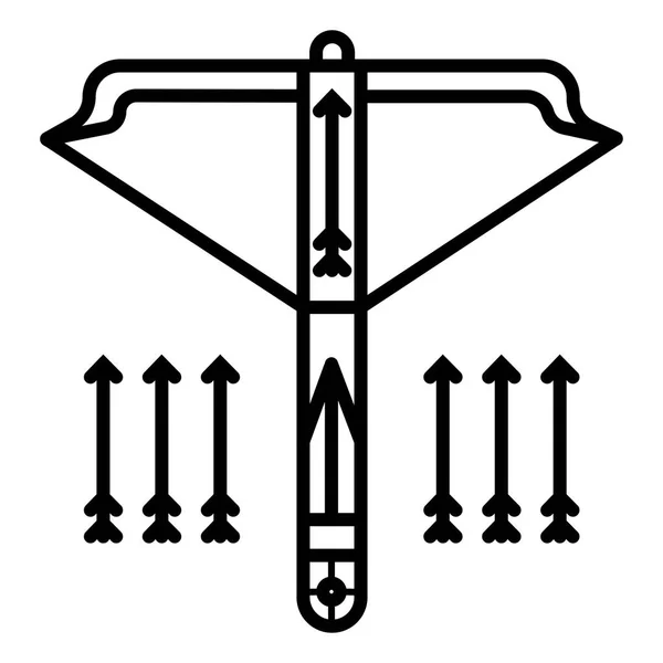 Арбалет Векторна Ілюстрація Піктограми — стоковий вектор