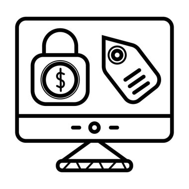 e-ticaret simge vektör çizim 