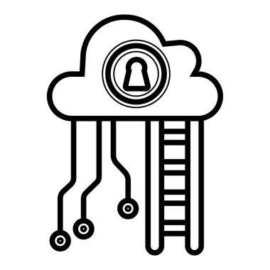 Bulut hesaplama simgesi vektörü