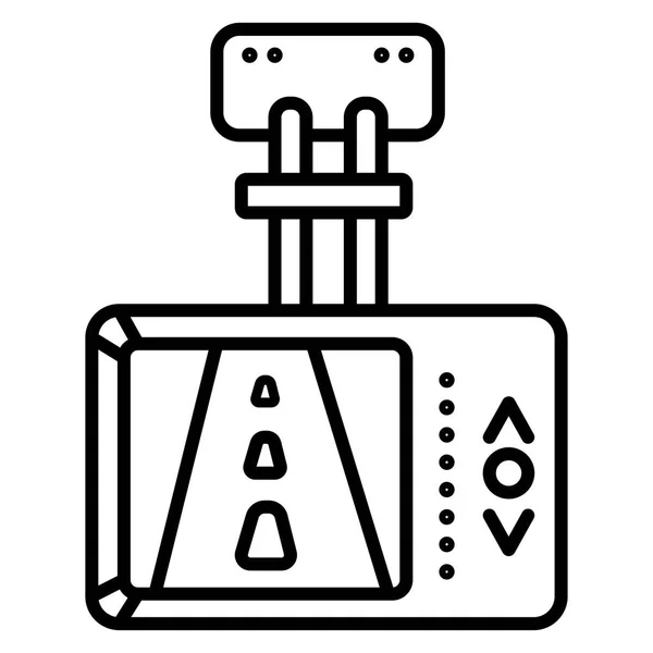 Рекорд Автомобильной Камеры Технология Камеры Автомобиле Вектор — стоковый вектор