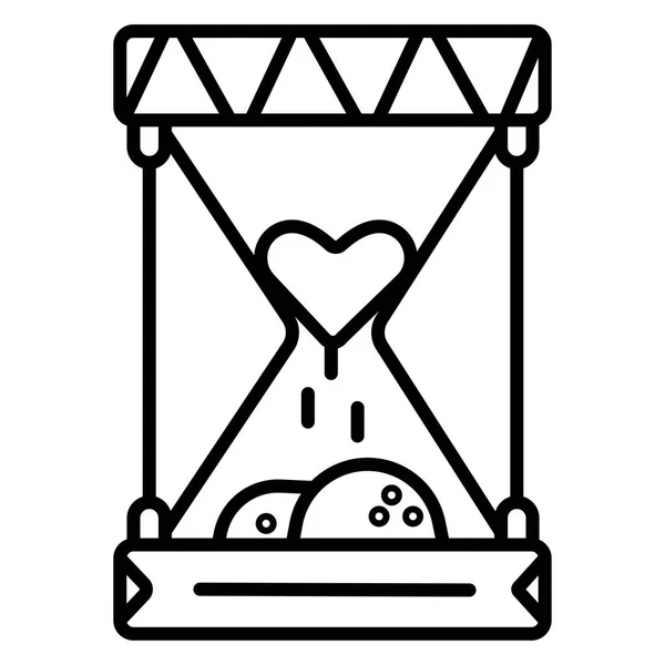 Hourglass Human Heart Illustration — Stock Vector