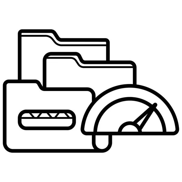 Pasta Arquivo Icon Ilustração — Vetor de Stock