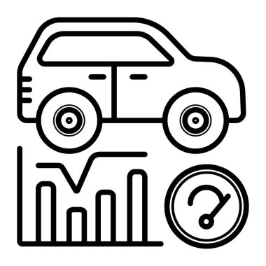 araba simgesi vektör illüstrasyonu 