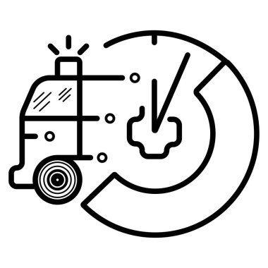 ambulans simgesi vektör illüstrasyonu 