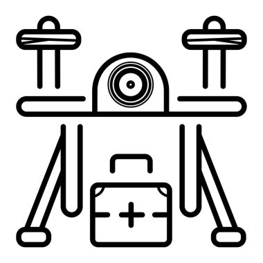 Drone simgesi. Uçağı uzaktan kumanda 