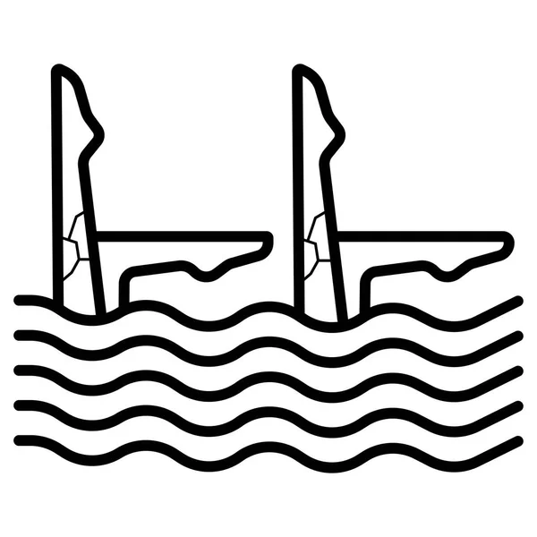 Іконка Плавання Векторна Ілюстрація — стоковий вектор