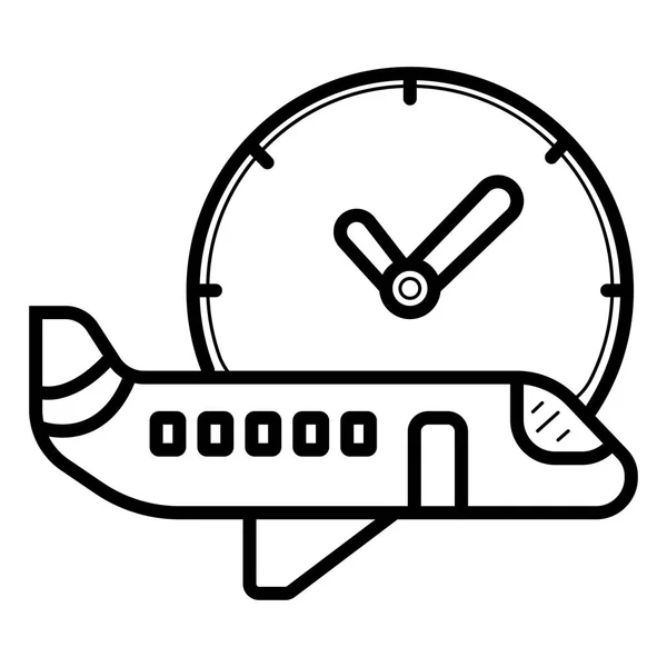 Fliegen Zeit Symbol Vektor Illustration — Stockvektor