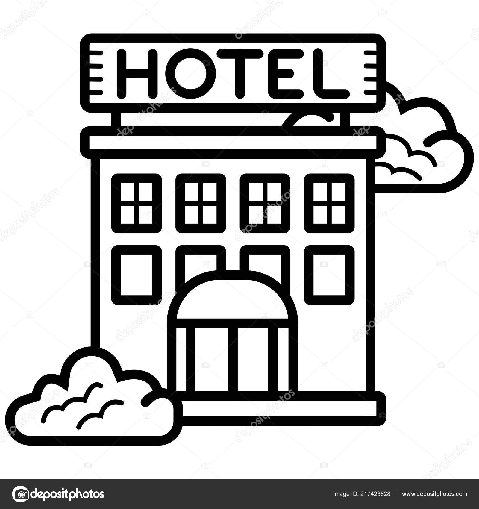 Building Vector Icon Hotel Stock Vector C Secon