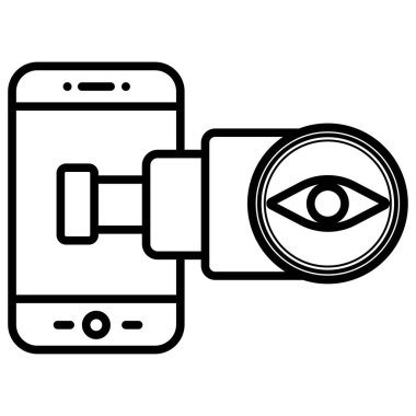 akıllı telefon simgesi, vektör illüstrasyonu