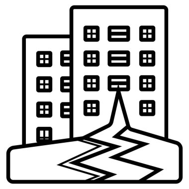 deprem ilgili vektör simgesi