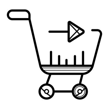 alışveriş grafik vektör simgesi