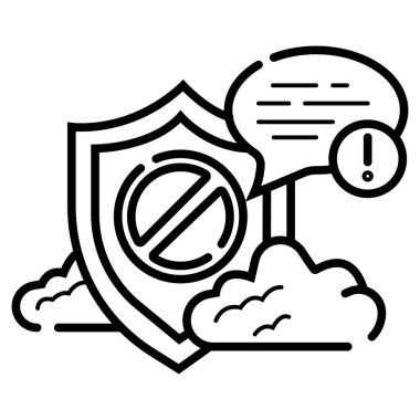 güvenlik kalkanı ikon vektör illüstrasyonu